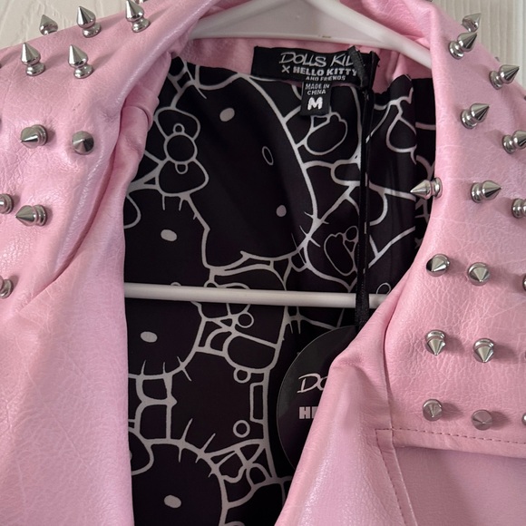 Dolls Kill Pink Leather Jacket with Studs - Picture 7 of 7